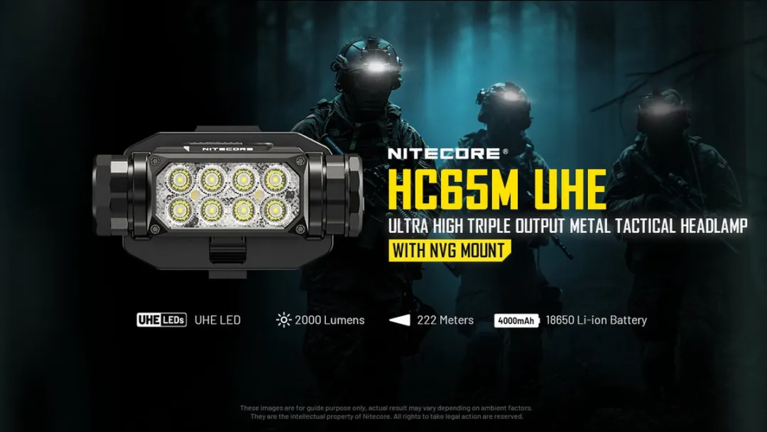 Nitecore HC65M UHE Hoofdlamp - 2000 Lumen - Zwart