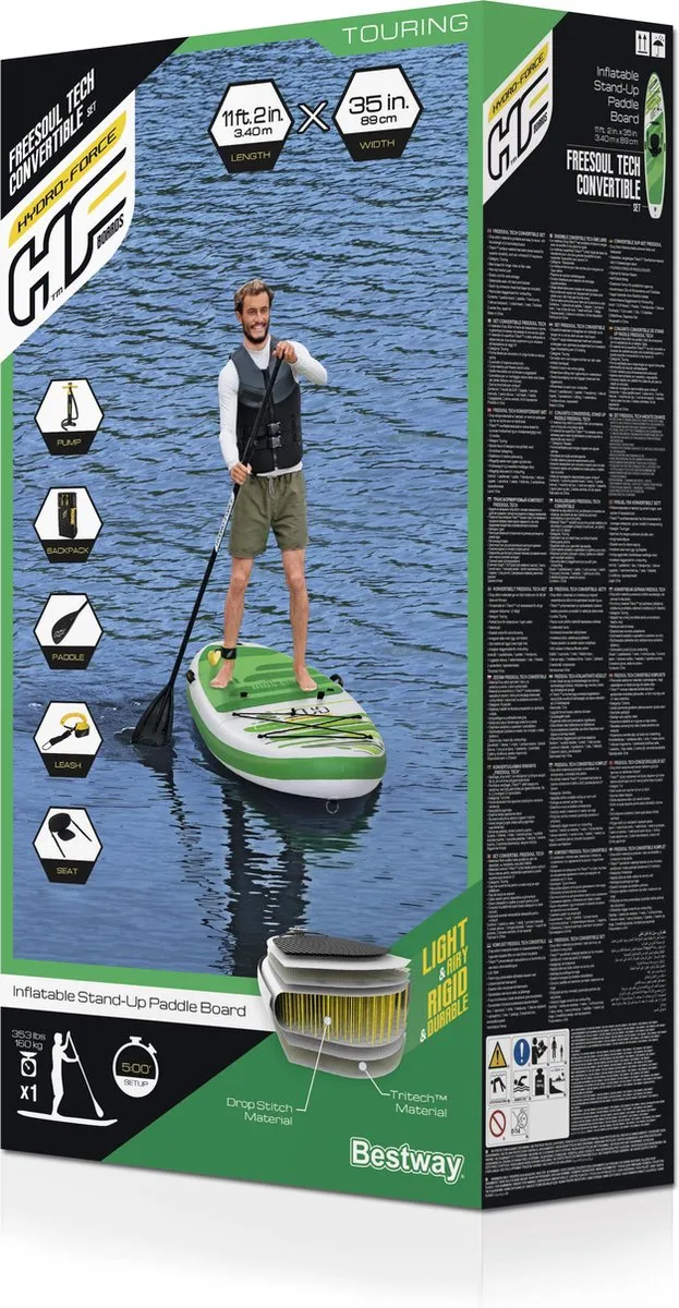 Bestway Hydro Force Freesoul Tech Convertible 340x89cm - 208L - Licht Groen - afbeelding 6 van 6