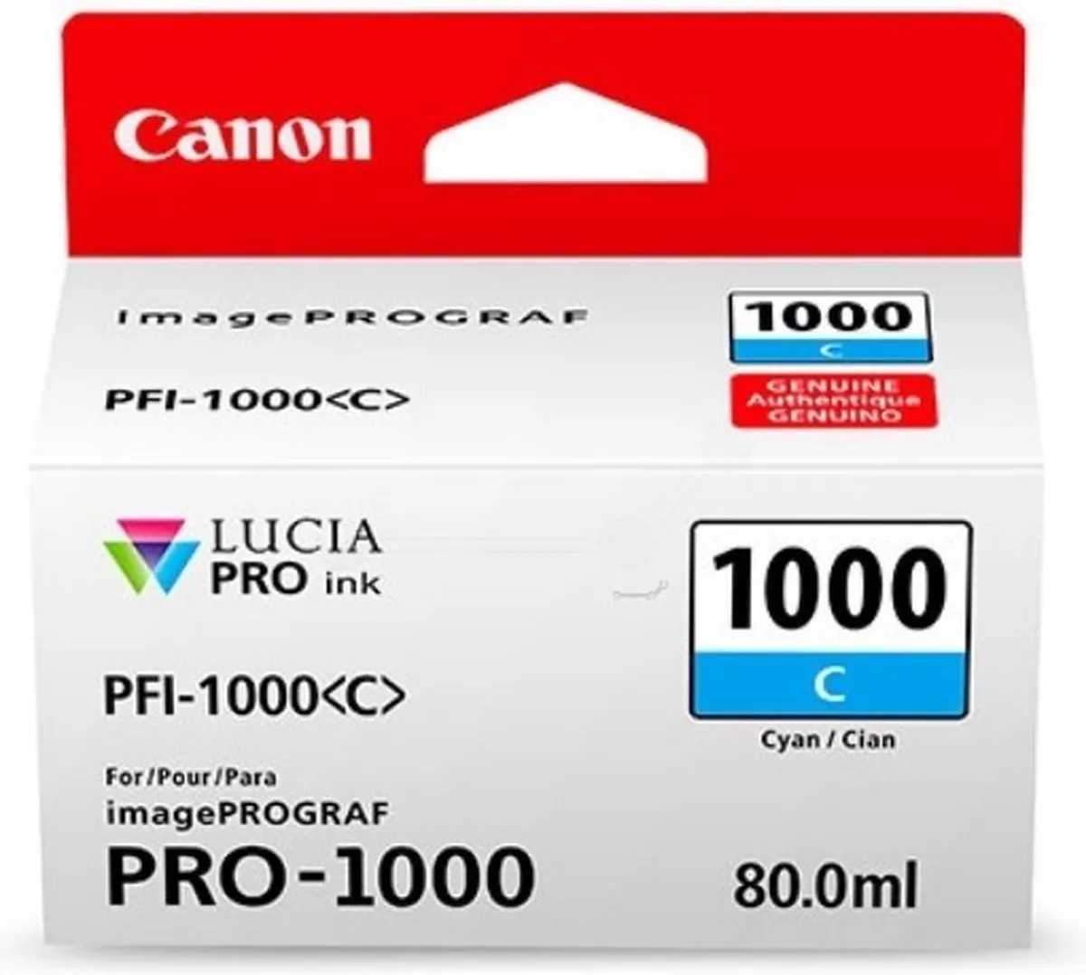 Canon PFI-1000 C Cyaan - 80ml