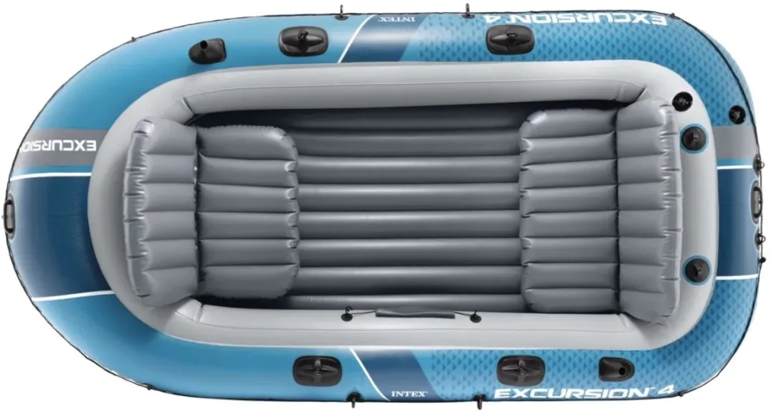Intex Excursion 4 Opblaasboot - 2 roeispanen & pomp - Wit