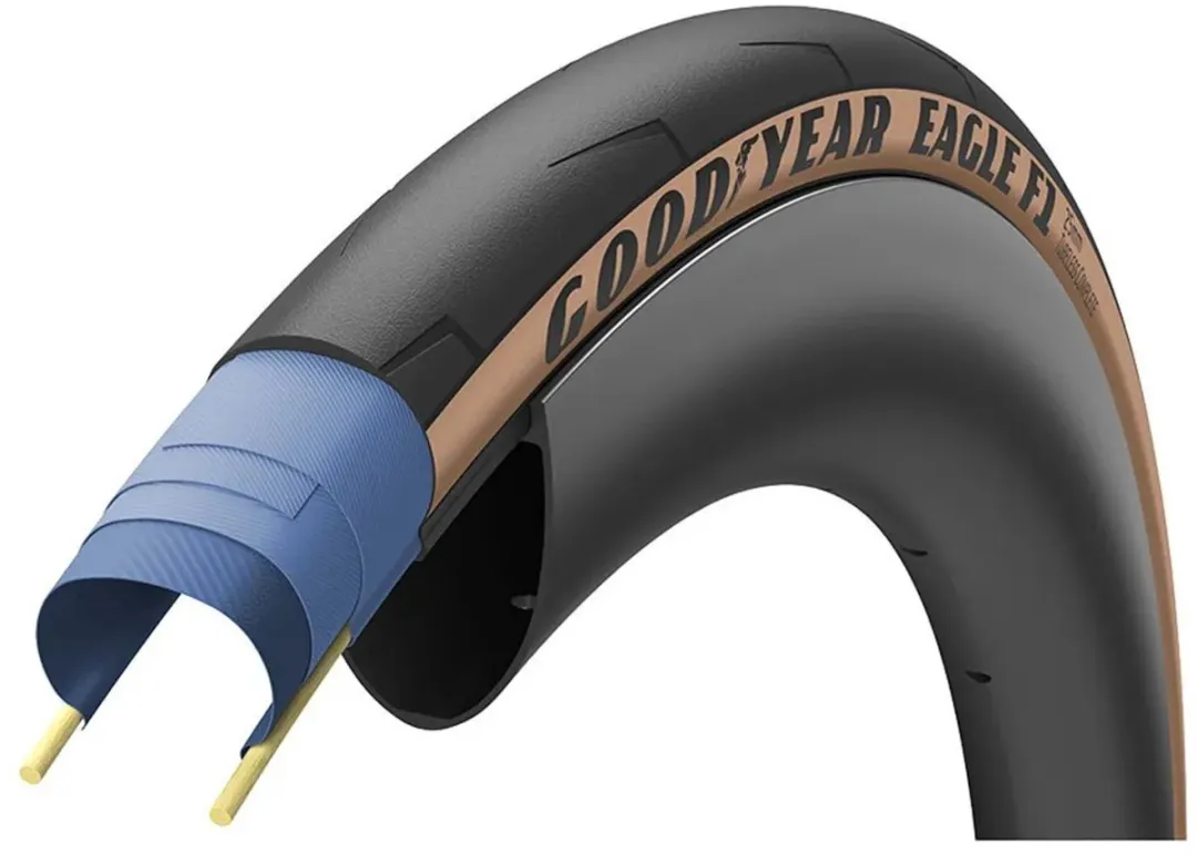 Goodyear Eagle F1 TLC 700 25C - Raceband - Tubeless - Bruin/Zwart