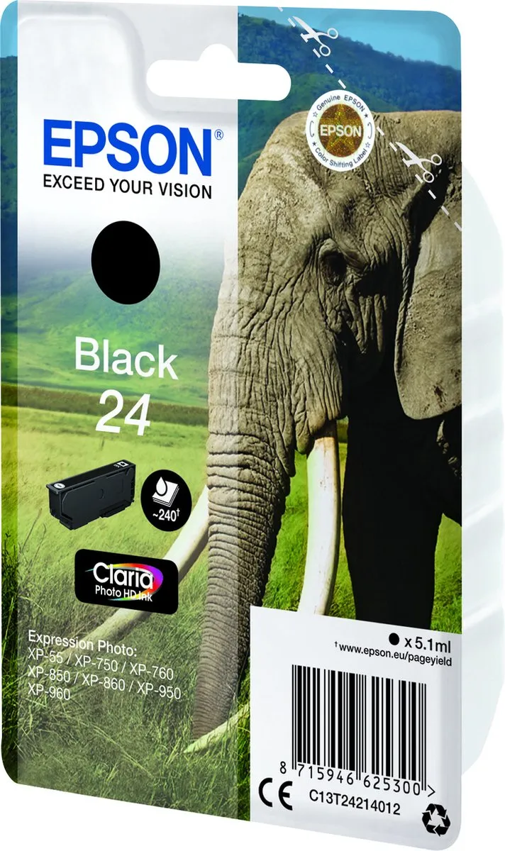 Epson 24 Inktcartridge Zwart - 5,1ml
