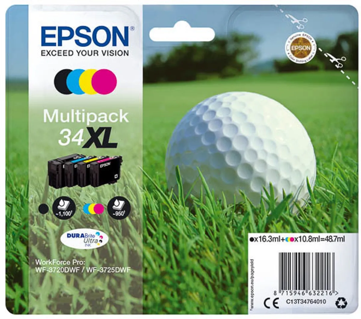 Epson 34XL Inktcartridge Multipack - 2200 pagina's