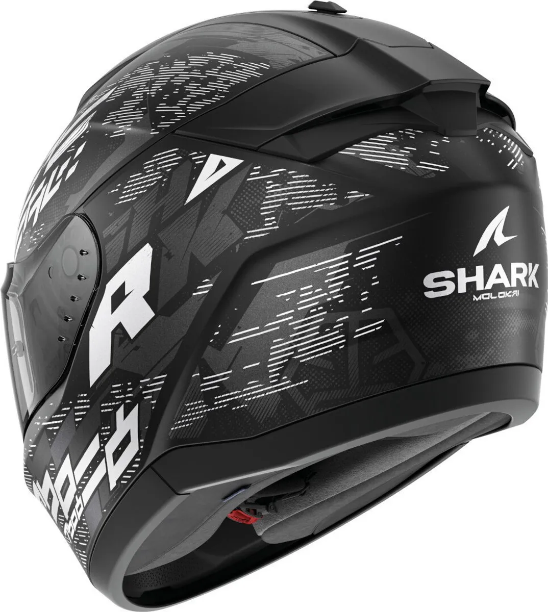 Shark Ridill 2 Molokai Integraal Helm - Maat M - Mat Zwart/Wit/Zilver - afbeelding 6 van 6