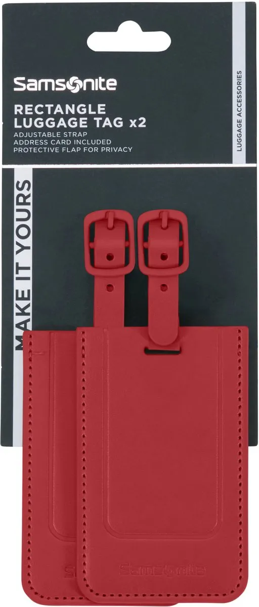 Samsonite Bagagelabel - 2 Stuks - Rood