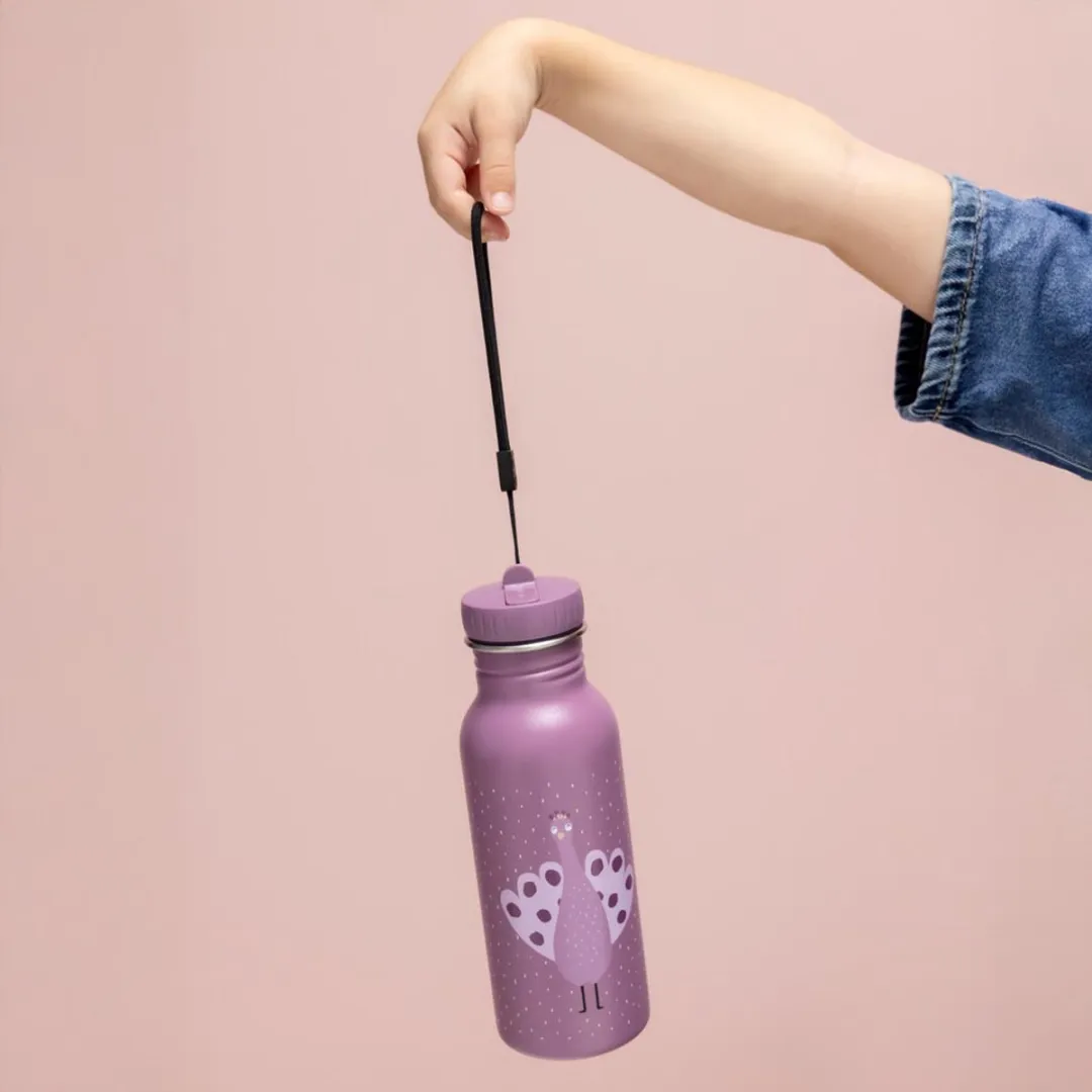 Trixie Mrs. Peacock RVS Waterfles 500ml - Paars