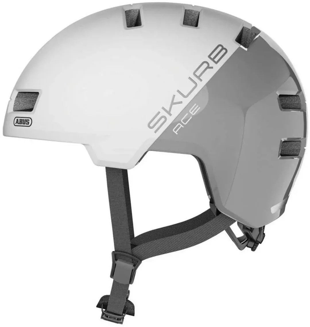 ABUS Skurb ACE S Helm - Zilver/Wit - afbeelding 6 van 6