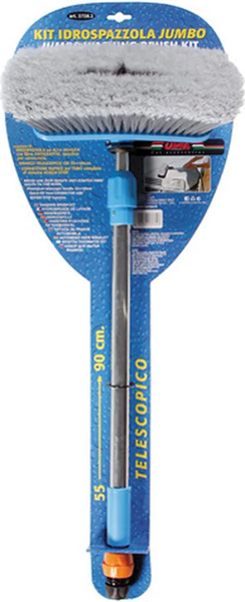 Lampa Jumbo Washing Brush Kit - Telescopische Wasborstel 55-90cm - Blauw
