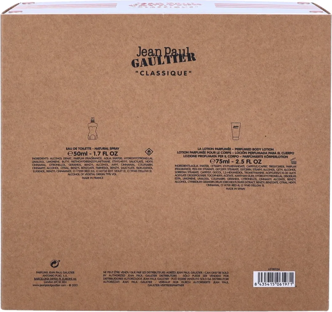 Jean Paul Gaultier Classique Geschenkset - 125ml Parfum & Bodylotion
