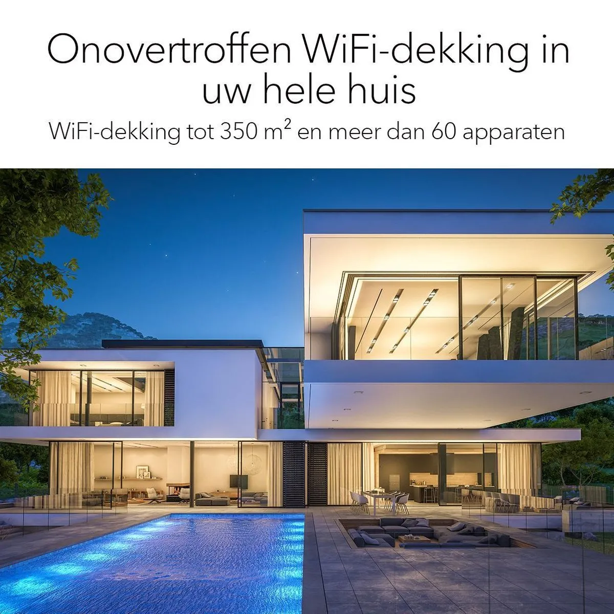 Netgear Orbi RBK852 Mesh WiFi 6 Tri-Band 2-pack - afbeelding 6 van 6