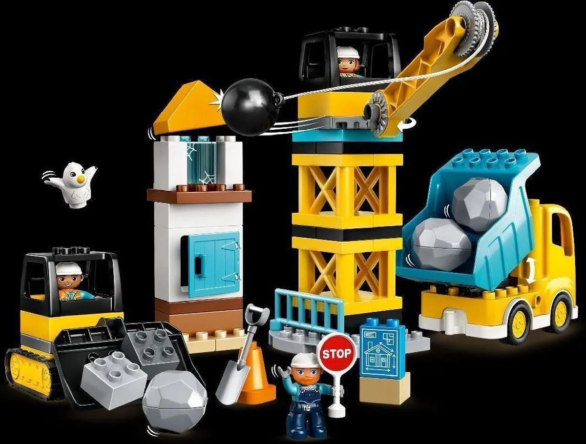 LEGO DUPLO Sloopkogel Afbraakwerken 10932 - 56 Stukken - afbeelding 4 van 6