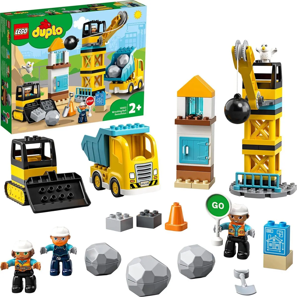 LEGO DUPLO Sloopkogel Afbraakwerken 10932 - 56 Stukken - afbeelding 2 van 6