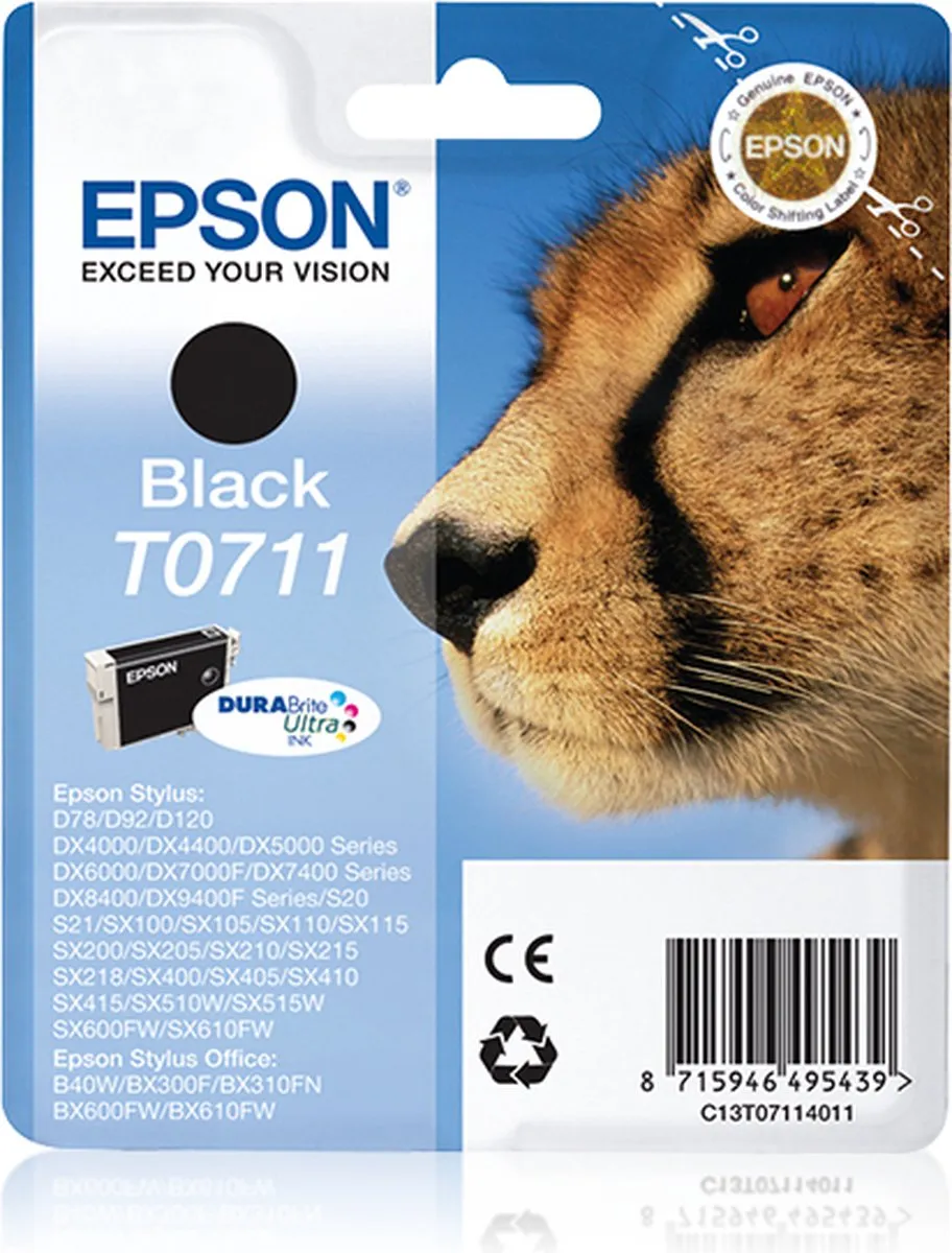 Epson T0711 Inktcartridge Zwart