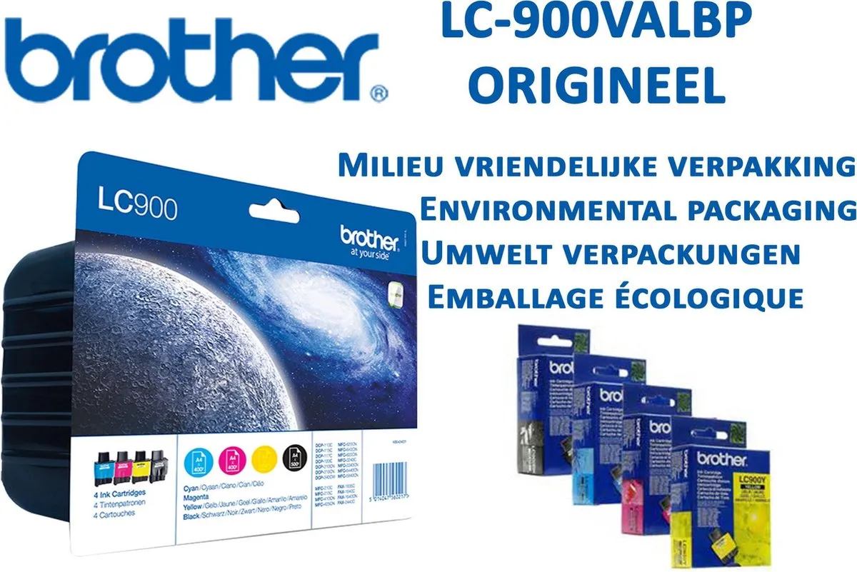 Brother LC900 Inktcartridge CMYK - 4x90ml
