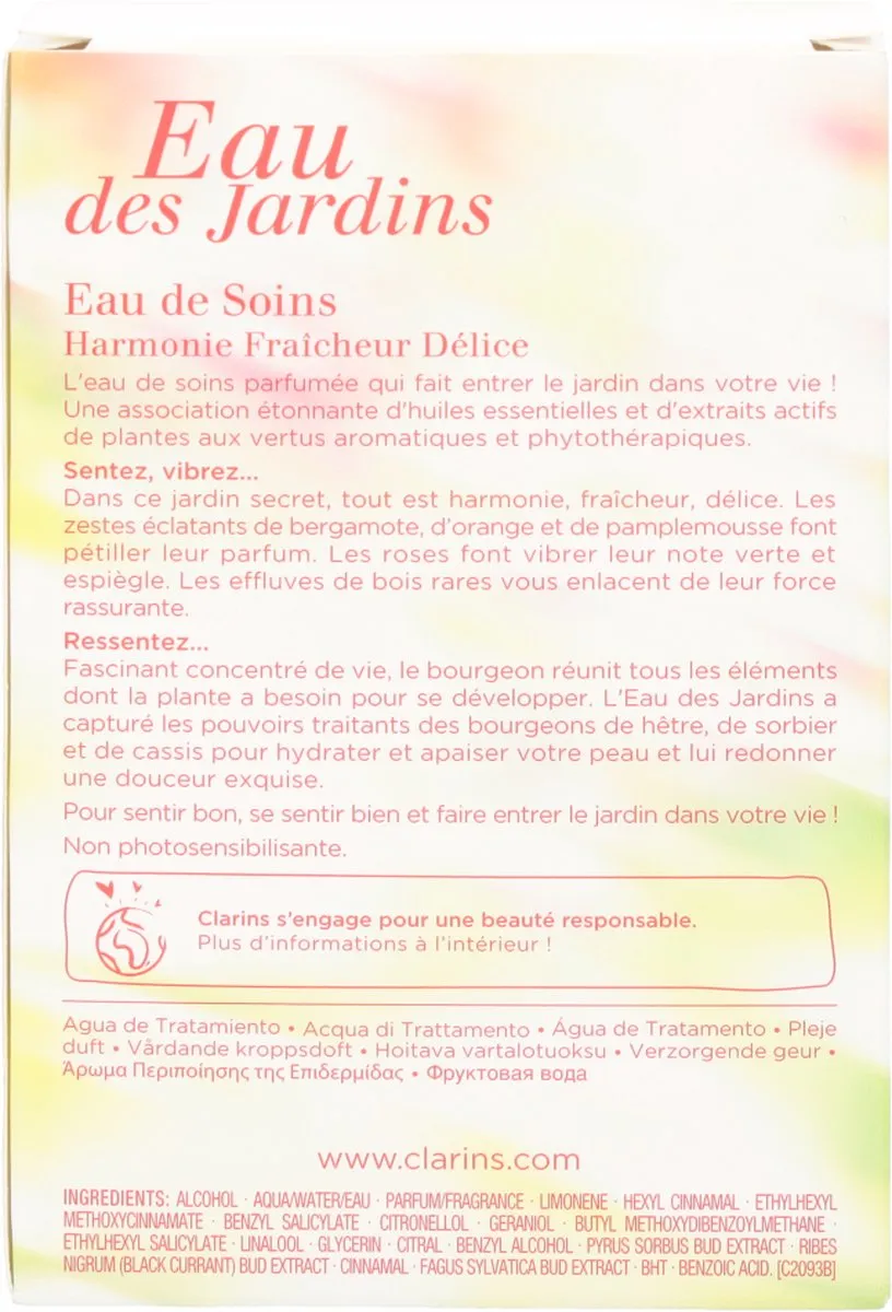 Clarins Eau des Jardin Care Geurwater 100ml