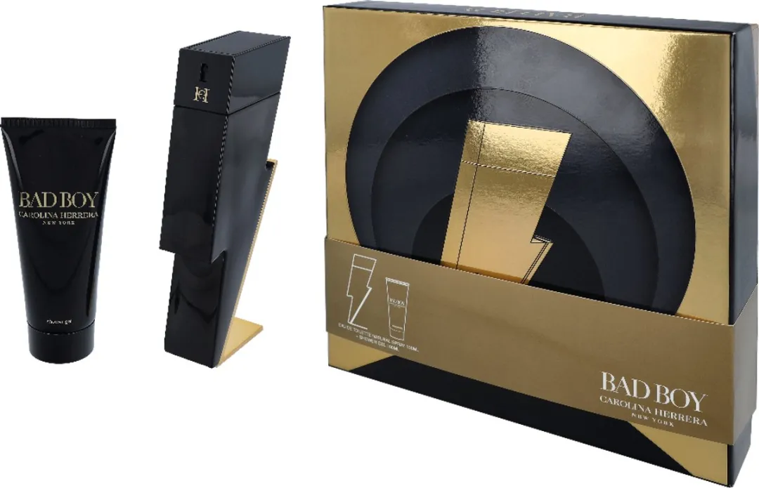 Carolina Herrera Bad Boy Set - 3x100ml EDT & Douchegel