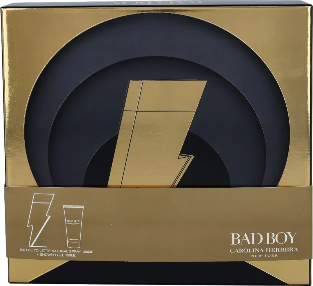 Carolina Herrera Bad Boy Set - 3x100ml EDT & Douchegel