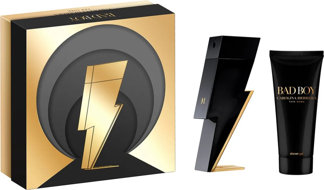 Carolina Herrera Bad Boy Set - 3x100ml EDT & Douchegel