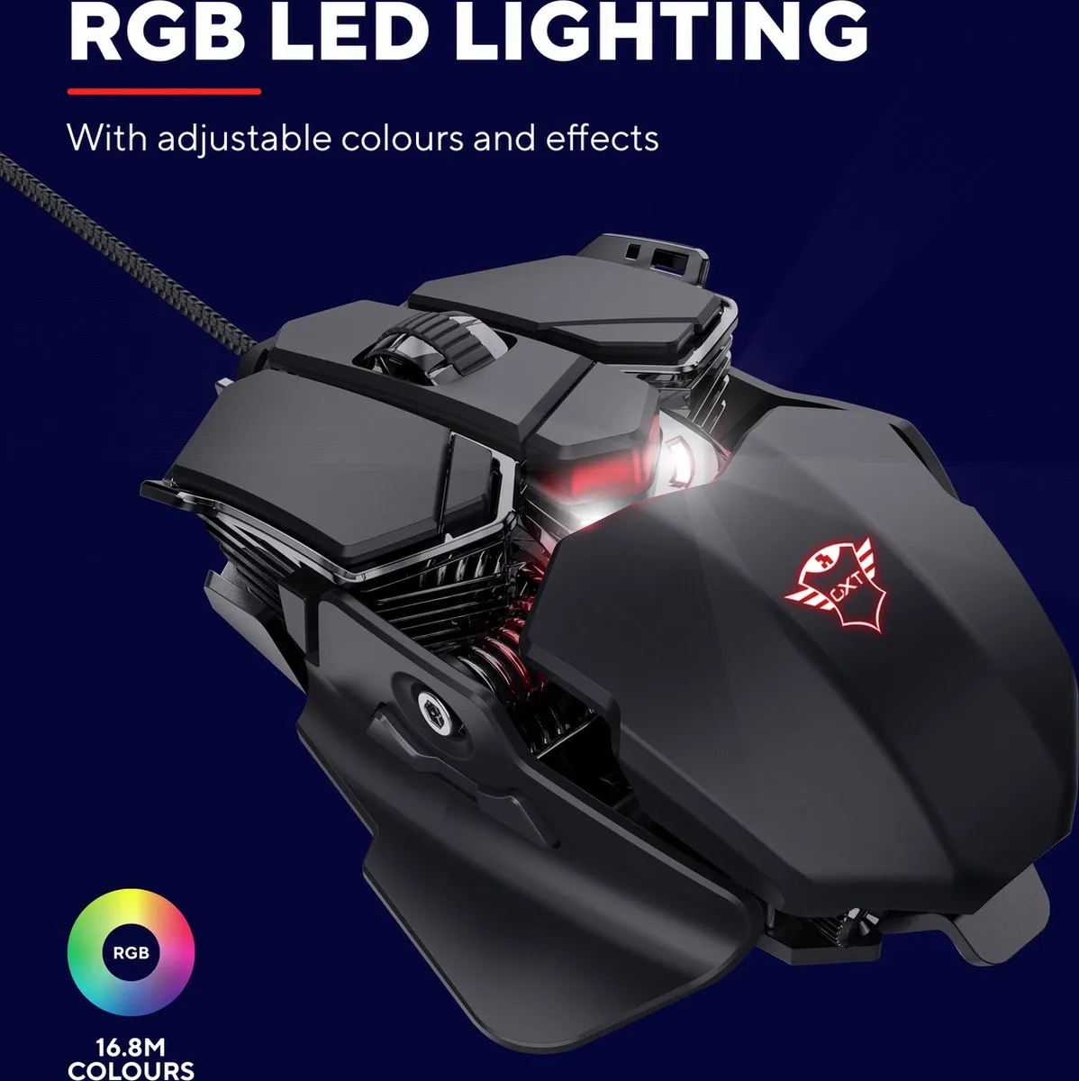 Trust GXT 138 X-Ray Gamingmuis - 10 Knoppen - Zwart
