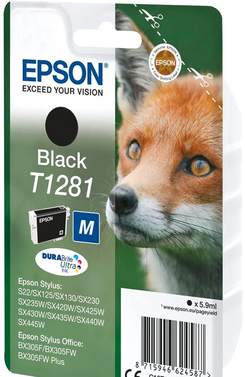 Epson T1281 Inktcartridge Zwart C13T12814011