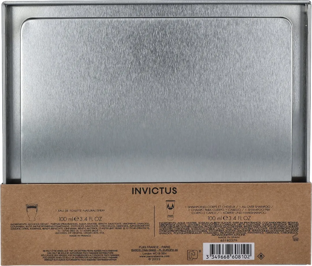 Paco Rabanne Invictus Gift Set - Eau de Toilette & Shampoo 200ml