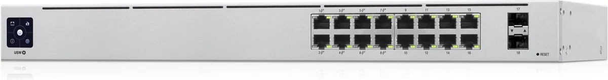 Ubiquiti UniFi USW-16-POE Netwerkswitch - 16 PoE-poorten - 42W