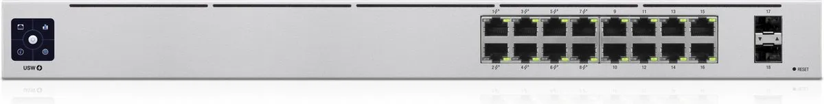 Ubiquiti UniFi USW-16-POE Netwerkswitch - 16 PoE-poorten - 42W