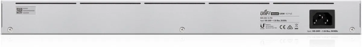 Ubiquiti UniFi USW-16-POE Netwerkswitch - 16 PoE-poorten - 42W