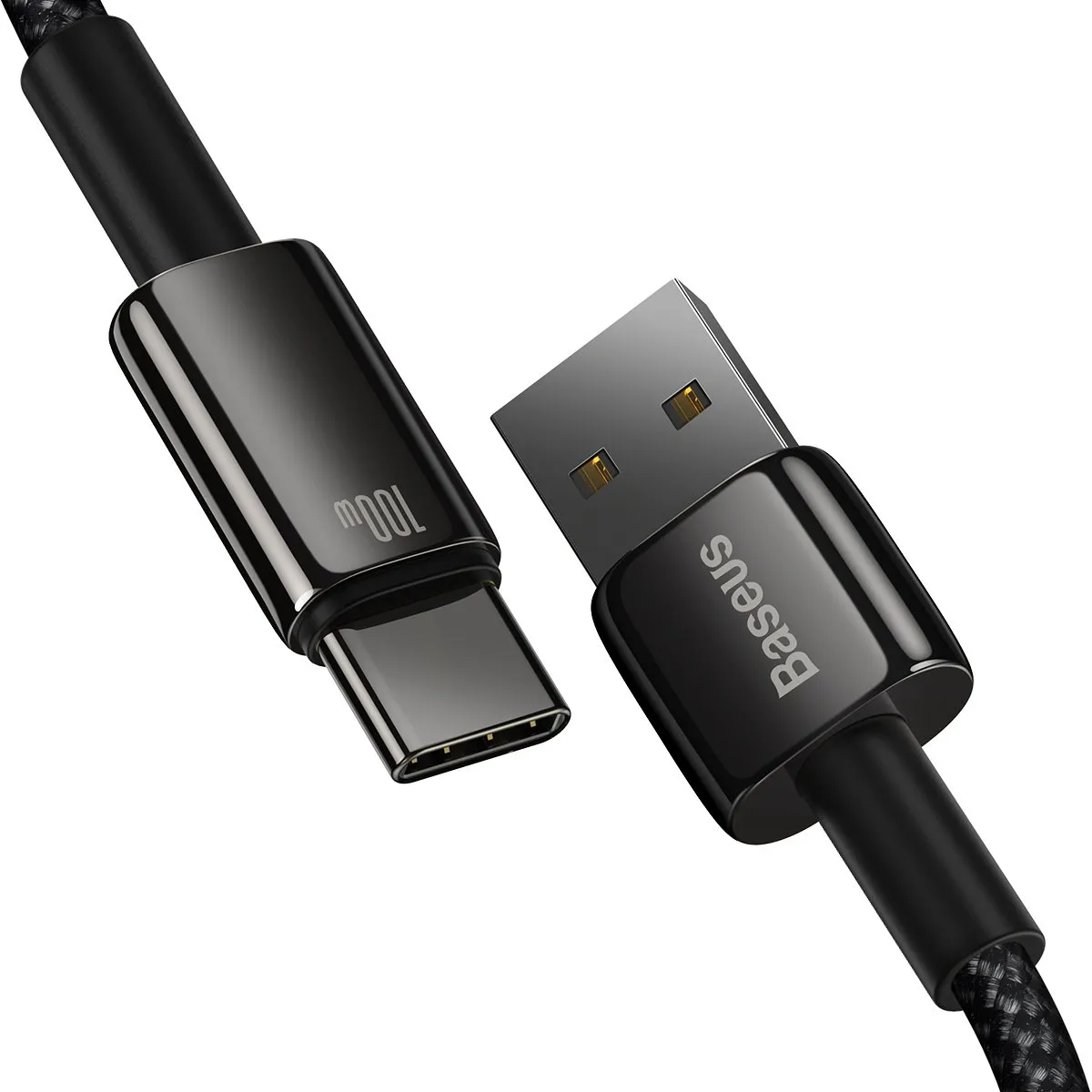 Baseus Tungsten USB-A naar USB-C Kabel 100W 1m - Zwart