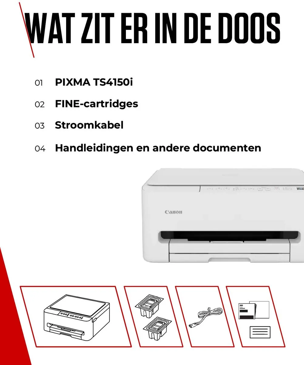 Canon PIXMA TS4150i All-in-One Printer Wit - afbeelding 6 van 6