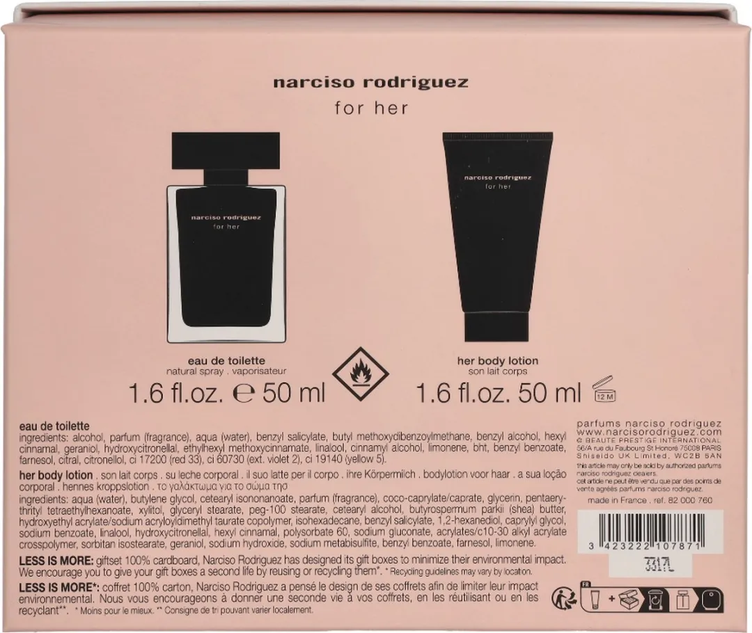 Narciso Rodriguez For Her Gift Set - 100ml
