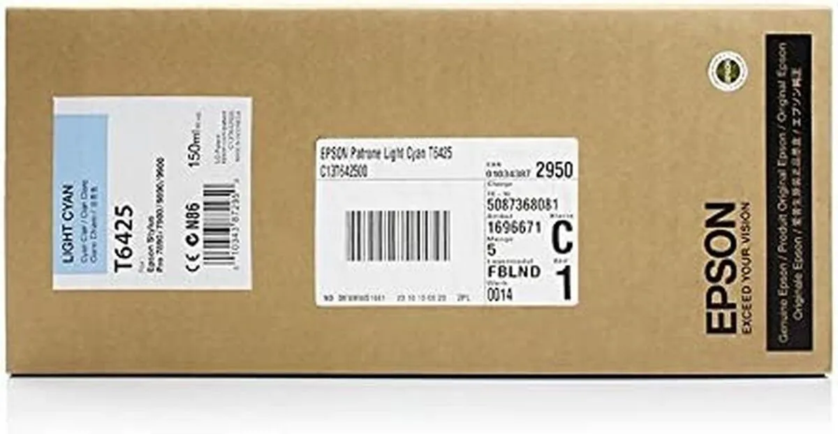 Epson C13T642500 Cyaan Inktcartridge