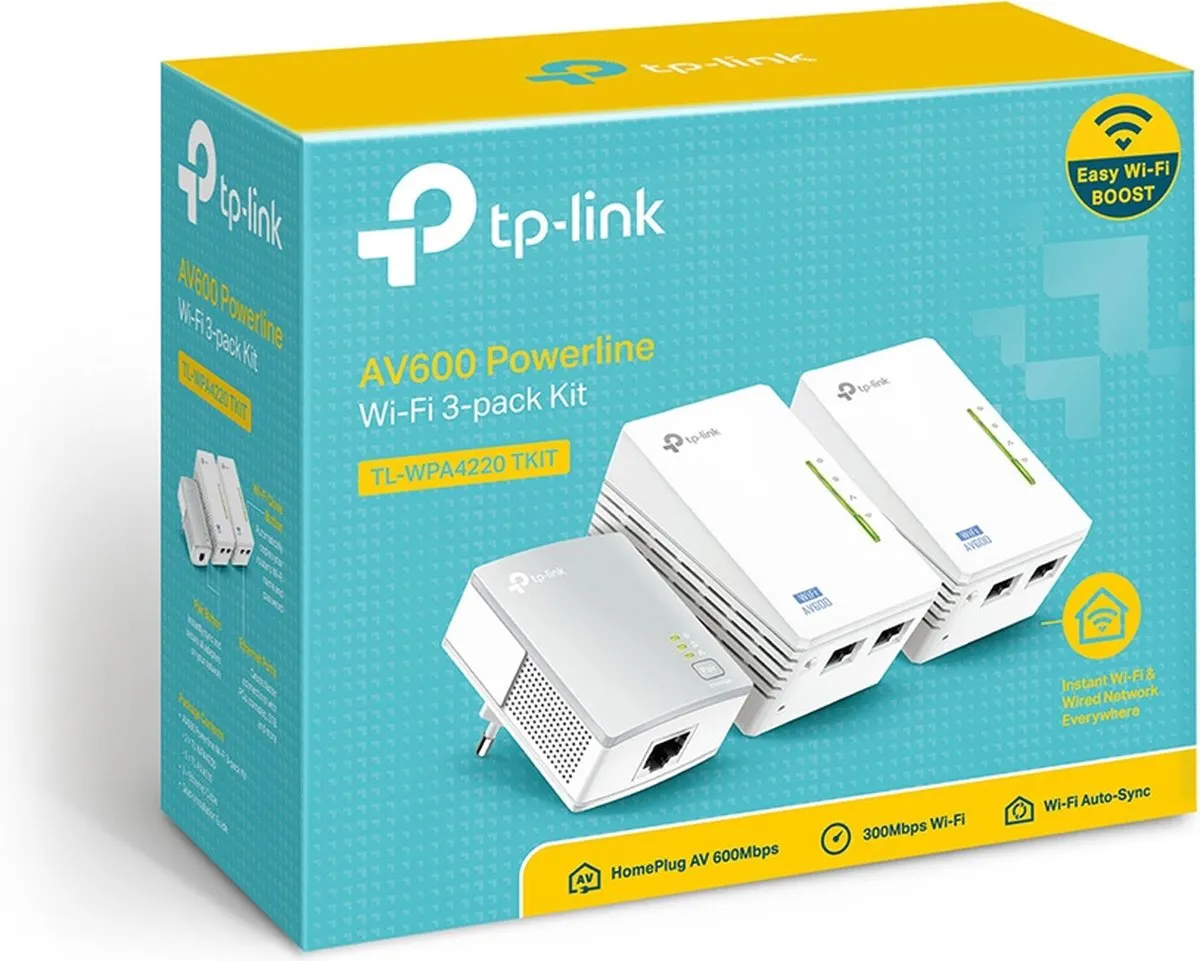 TP-Link TL-WPA4220T KIT Powerline Adapter - 3 Stuks