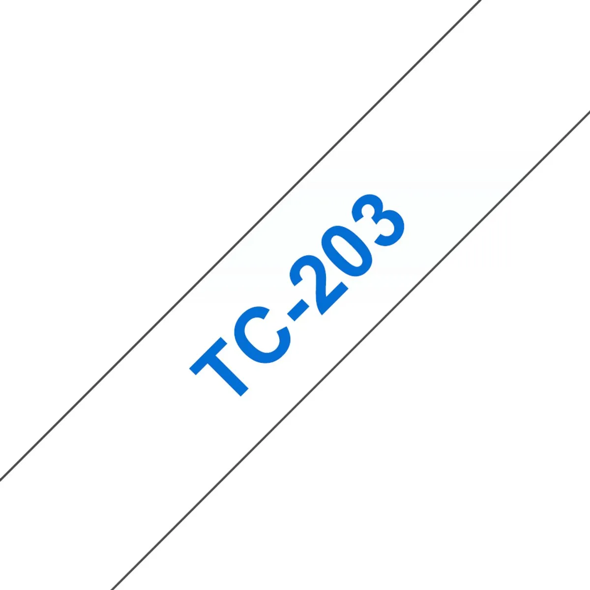 Brother TC-203 Labelcartridge - 7.7ml - Blauw op wit
