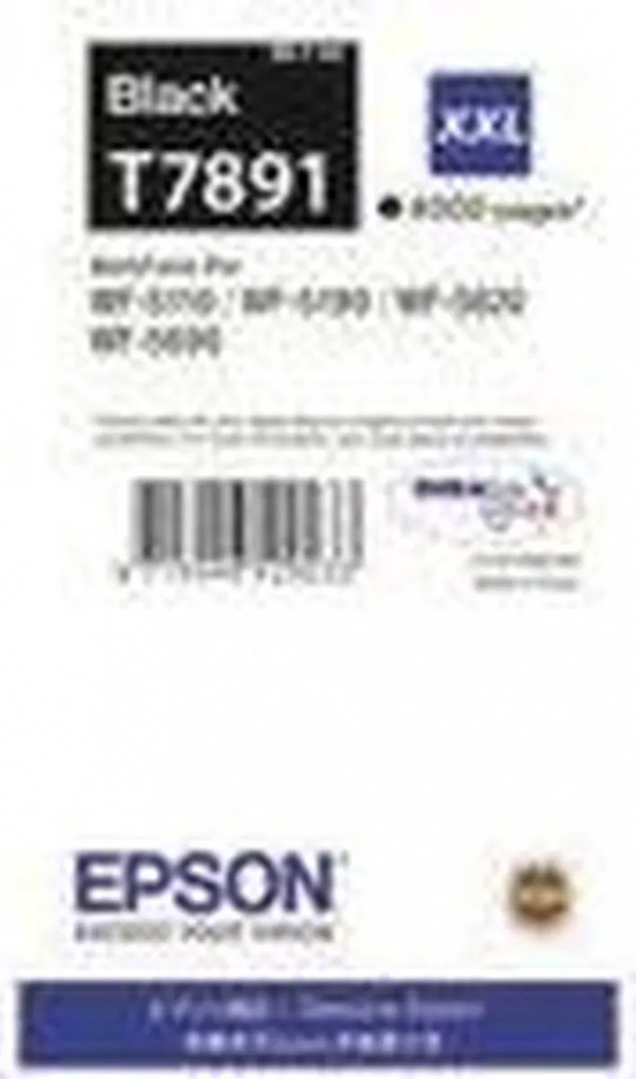 Epson T7891XXL Inktcartridge - 4000 pagina's - Zwart