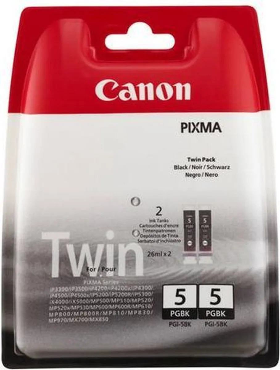 Canon PGI-5 Inktcartridge Zwart - 2 Stuks