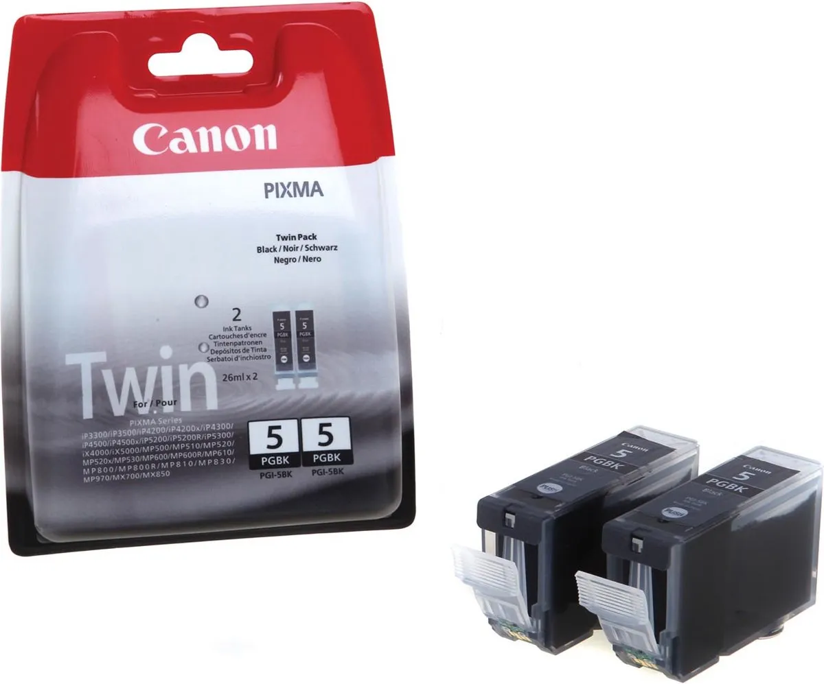 Canon PGI-5 Inktcartridge Zwart - 2 Stuks