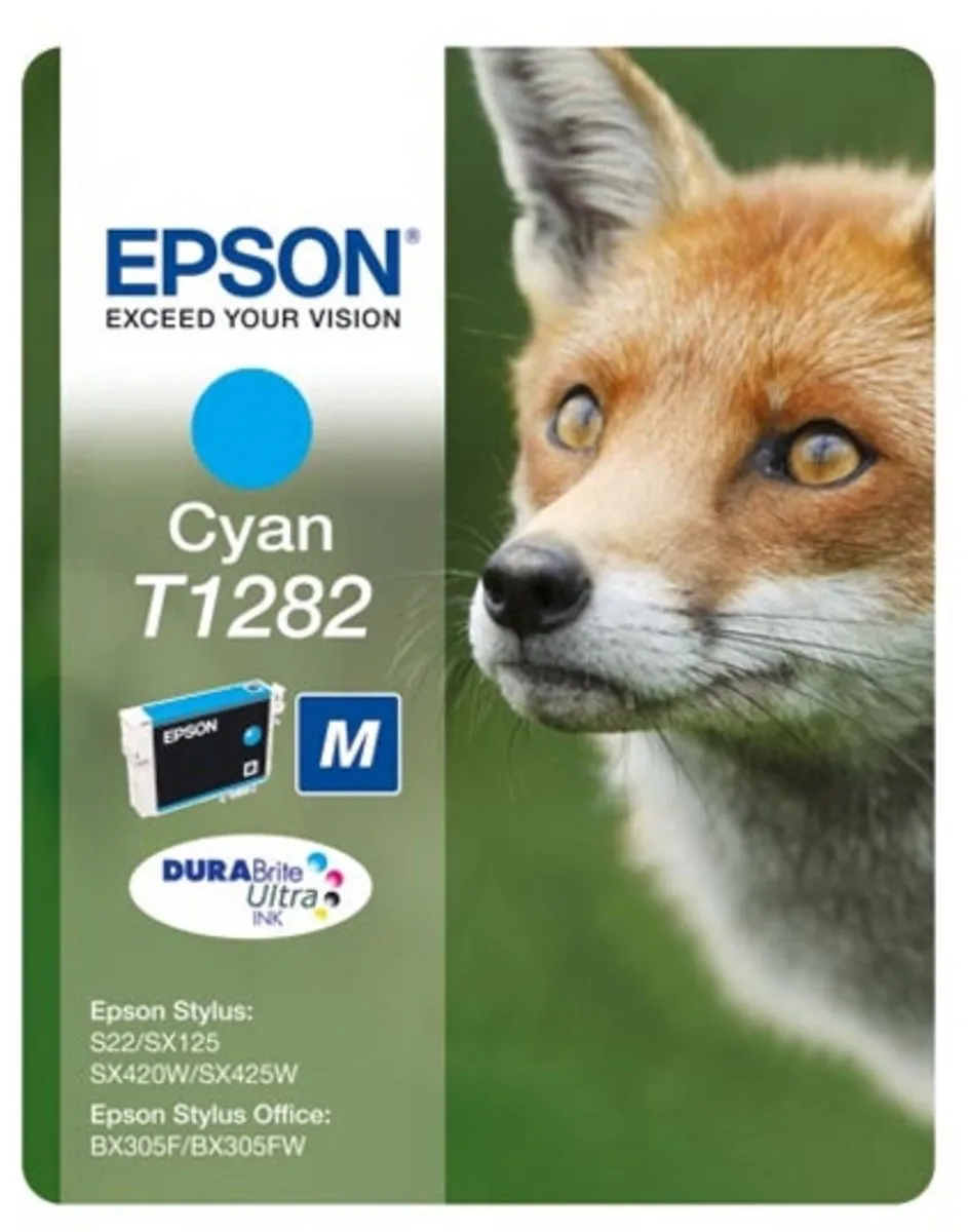 Epson T12824011 C13T12824020 Cyaan Inktcartridge - 3ml