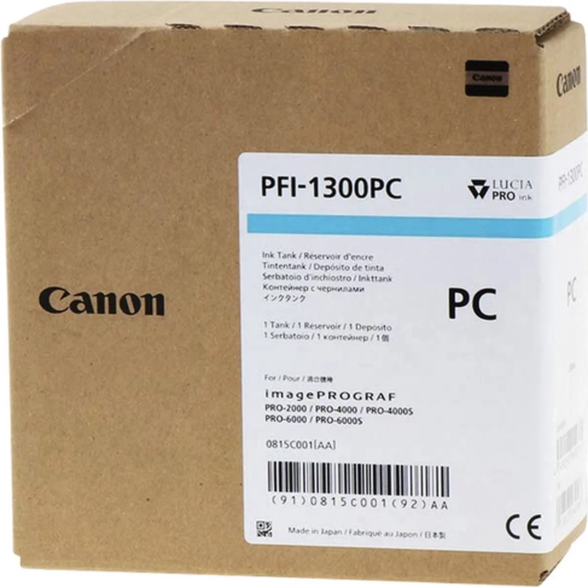 Canon PFI-1300PC Inktcartridge Licht Cyaan - 330ml