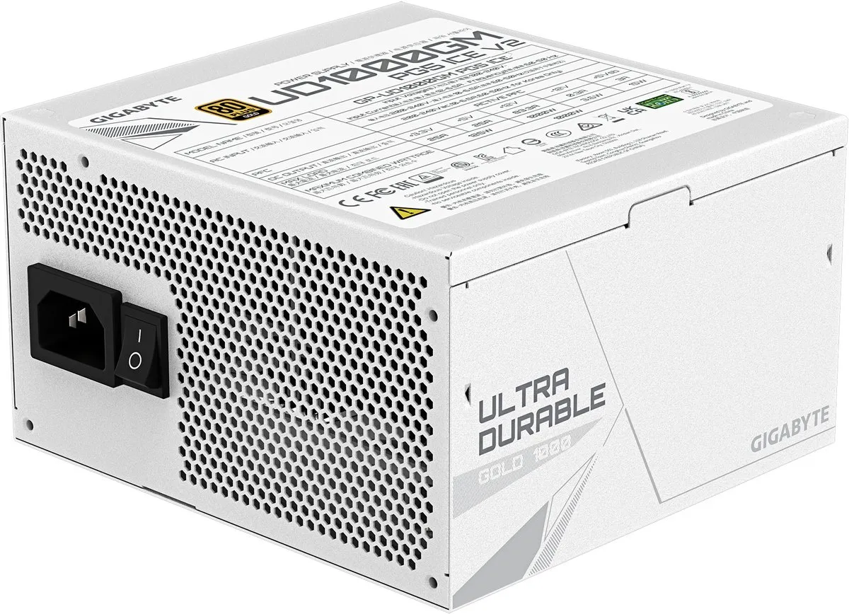 Gigabyte UD1000GM PG5 ICE Voeding - 1000W Wit