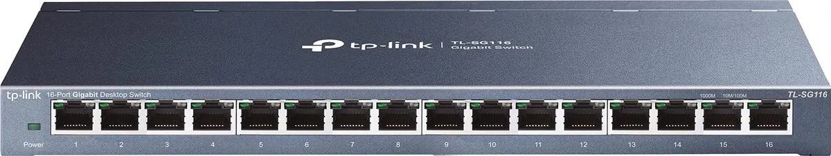 TP-Link TL-SG116 16-Poorts Netwerk Switch - Zwart