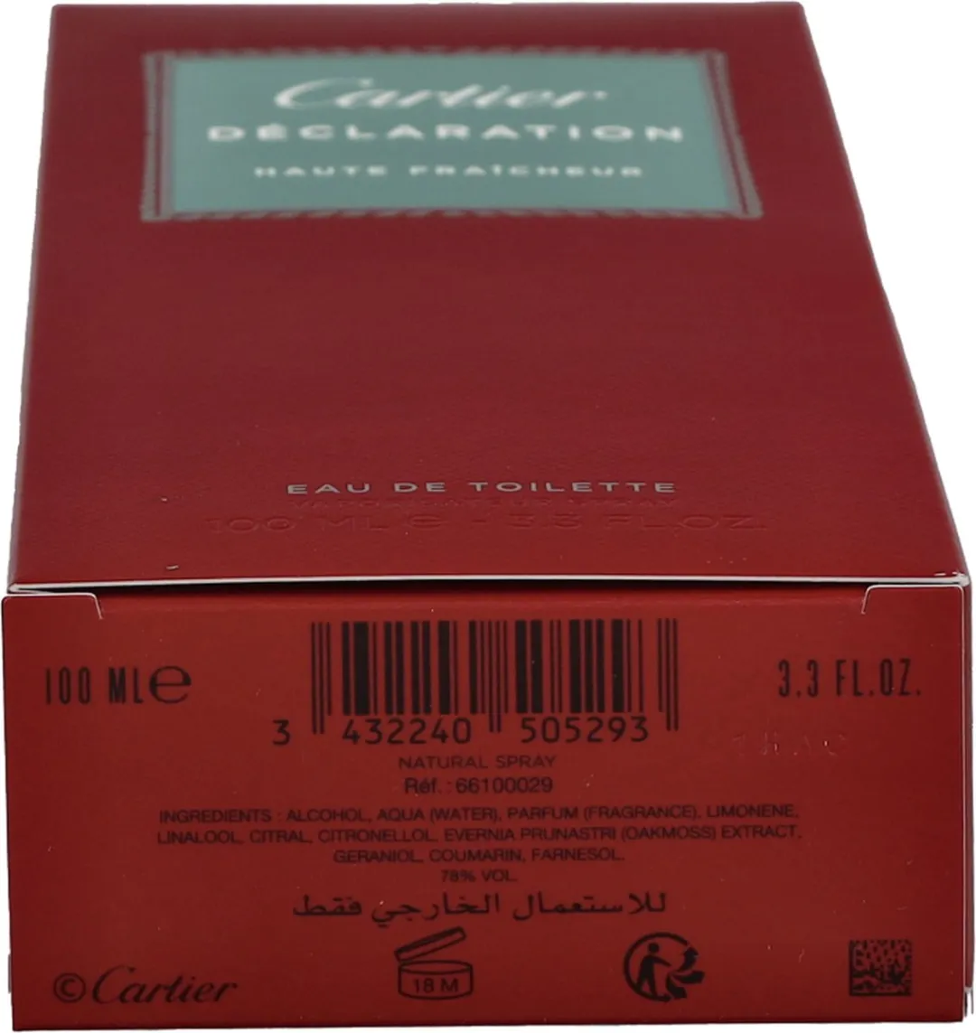 Cartier Declaration Haute Fraîcheur EDT 100ml