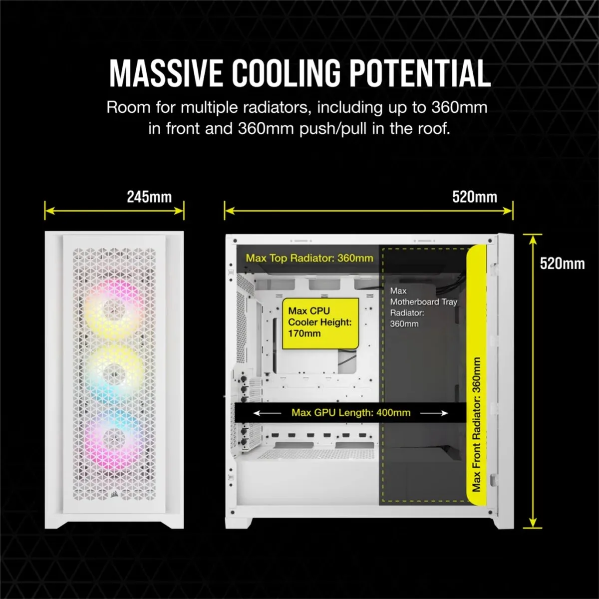 Corsair 5000D RGB ATX Semi-tower - 2x Ventilator