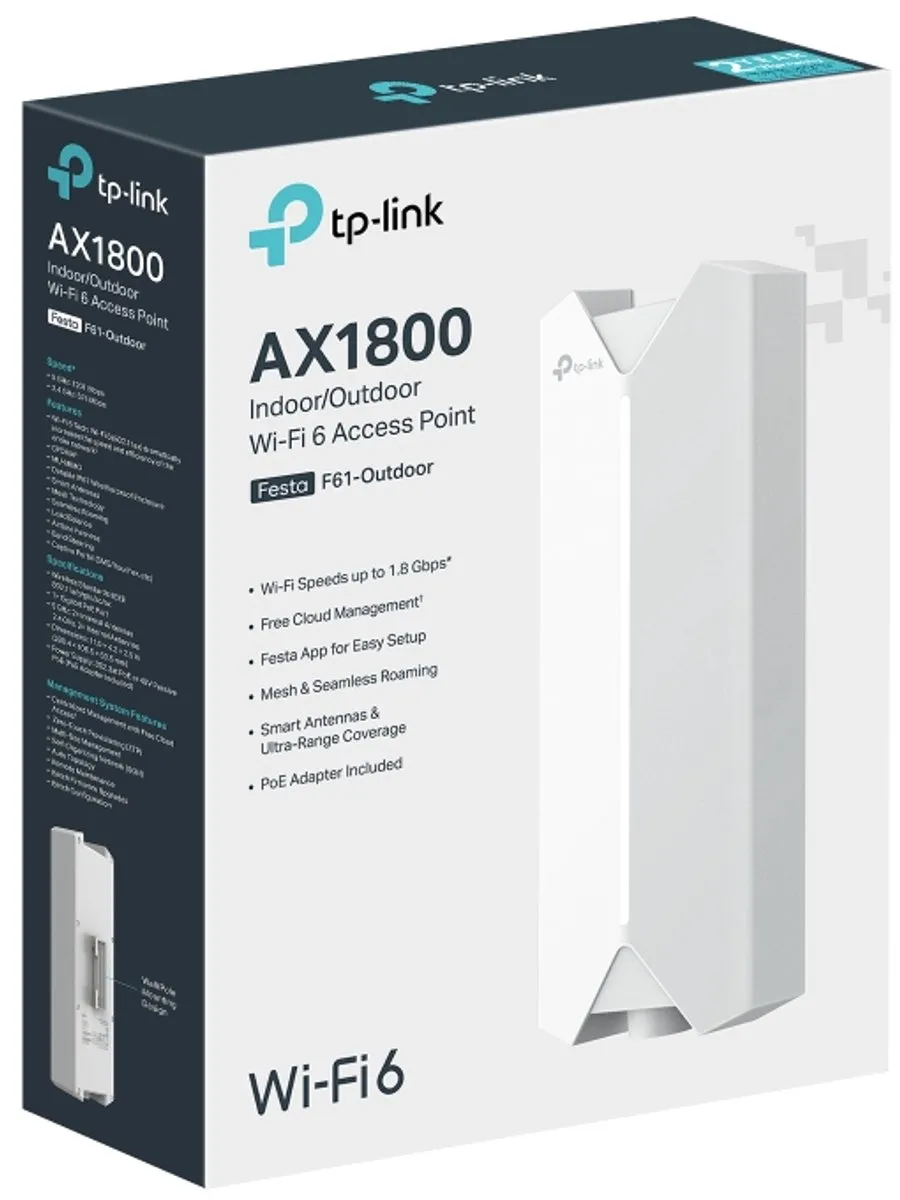 TP-Link Festa F61-Outdoor AX1800 WiFi Accesspoint - Wit