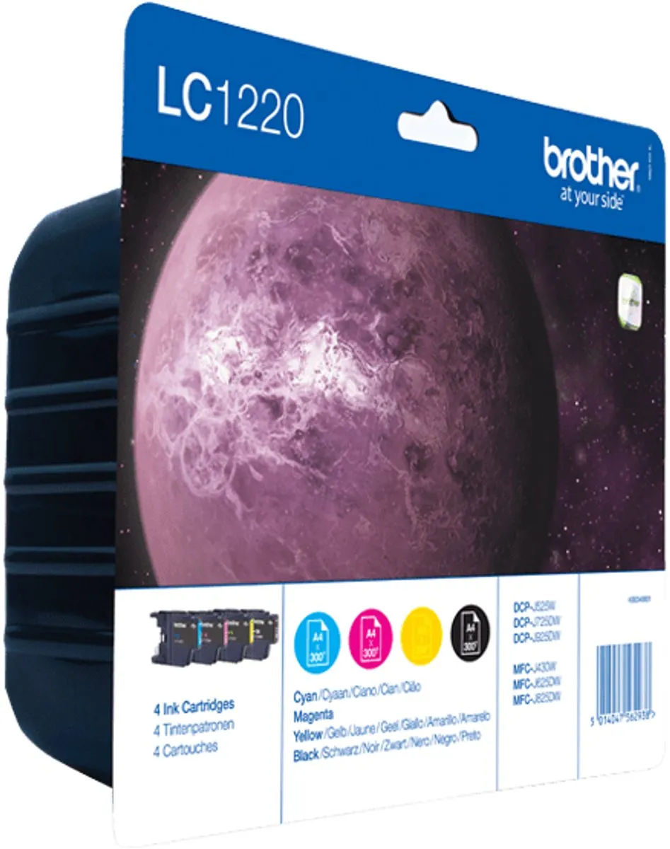 Brother LC-1220 Inktcartridge - 50ml - Zwart/Cyaan/Magenta/Geel