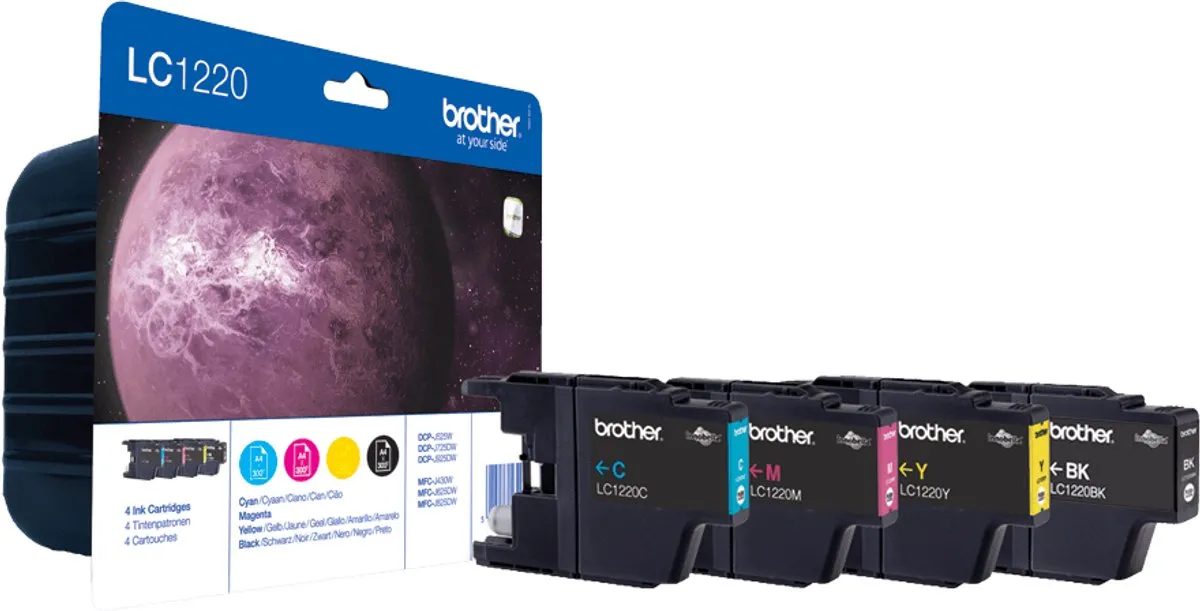 Brother LC-1220 Inktcartridge - 50ml - Zwart/Cyaan/Magenta/Geel