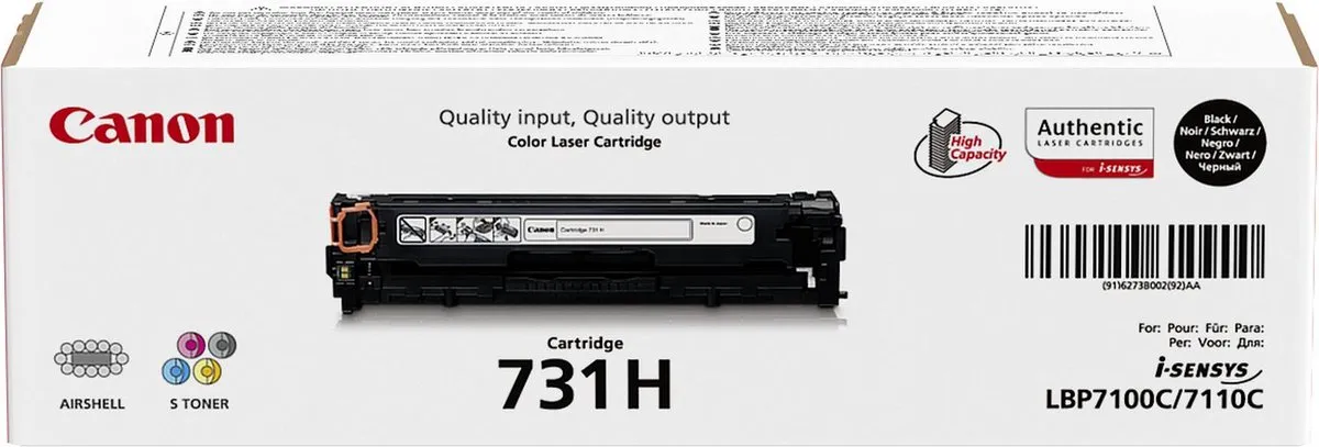 Canon 731H Tonercartridge Zwart