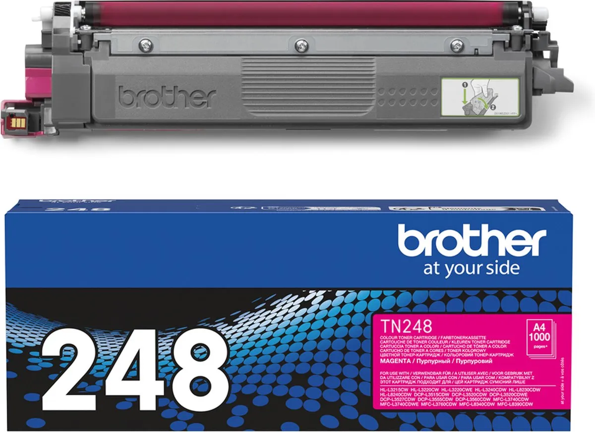 Brother TN-248M Tonercartridge - Magenta - 1000 Pagina's