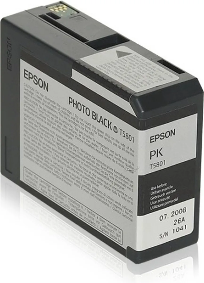 Epson T5801 Fotocartridge Zwart - 80ml