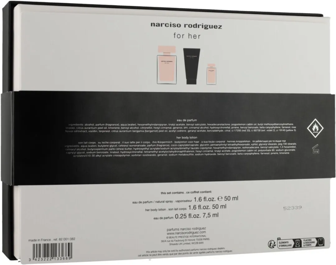 Narciso Rodriguez Geschenkset For Her - Bodylotion & Parfum 3g